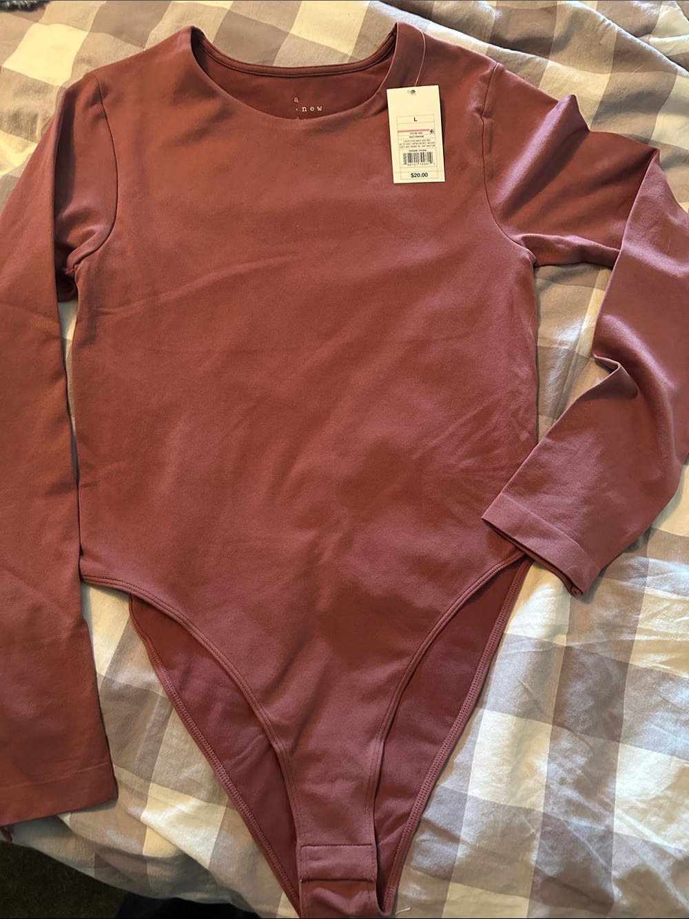 a new day Long Sleeve Bodysuit in Dusty Rose